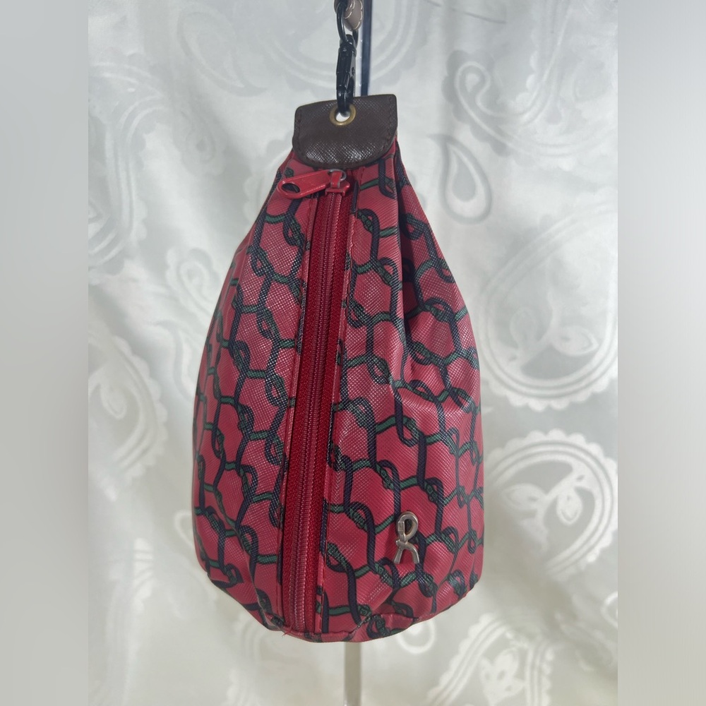 4809: Vintage Roberta di Camerino Logo Print Drawstring Pouch Bag - Picture 1 of 6